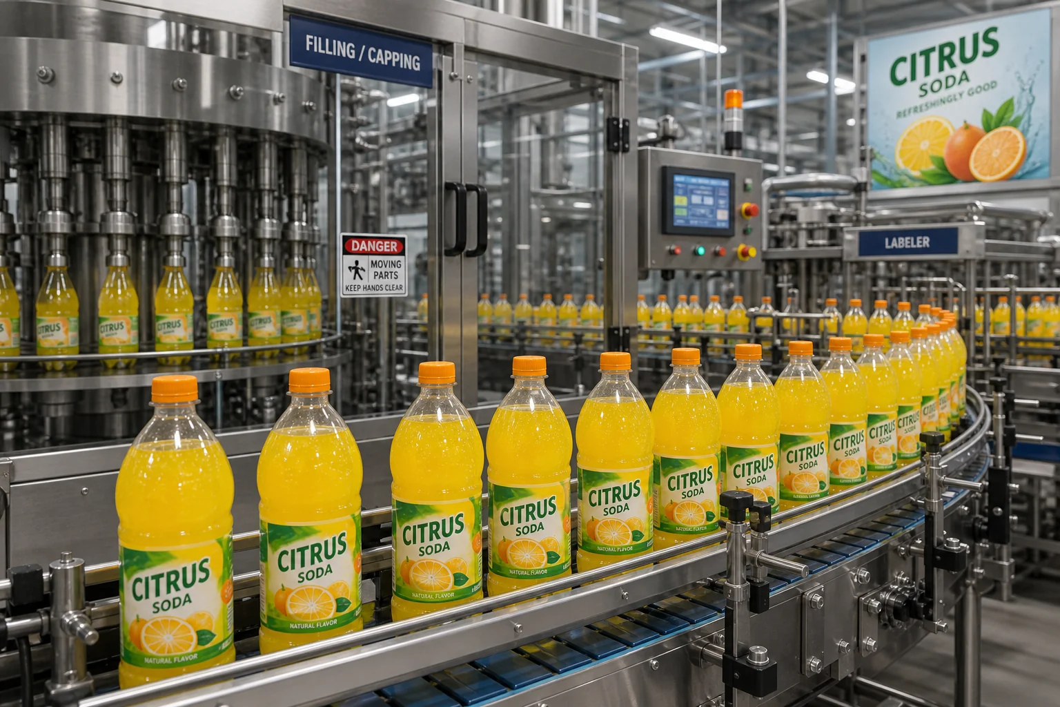 Ski soda bottles on a bottling crate with condensation