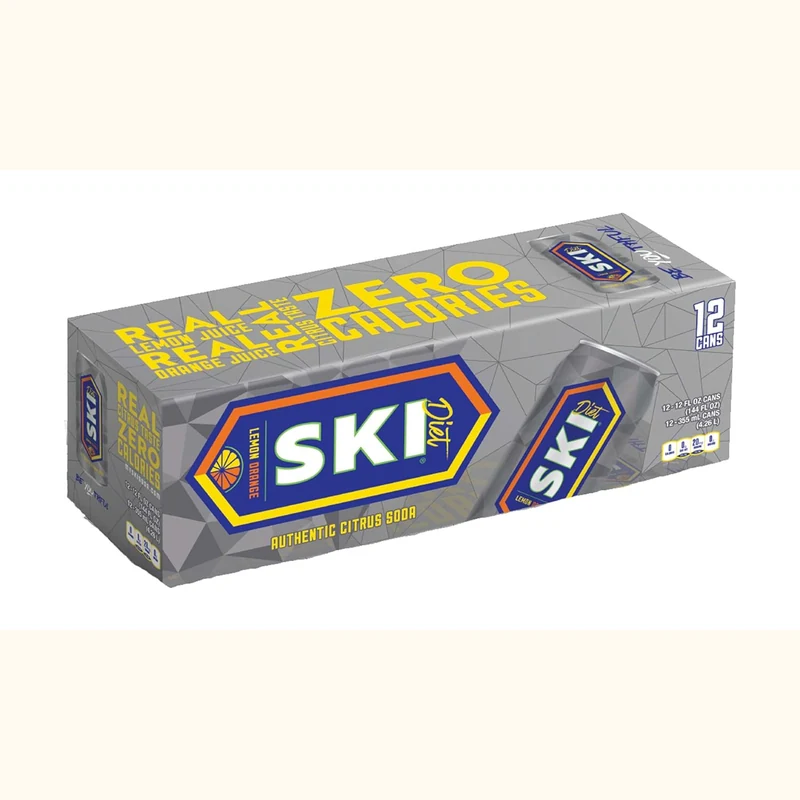 Diet Ski Lemon Orange 12 Cans